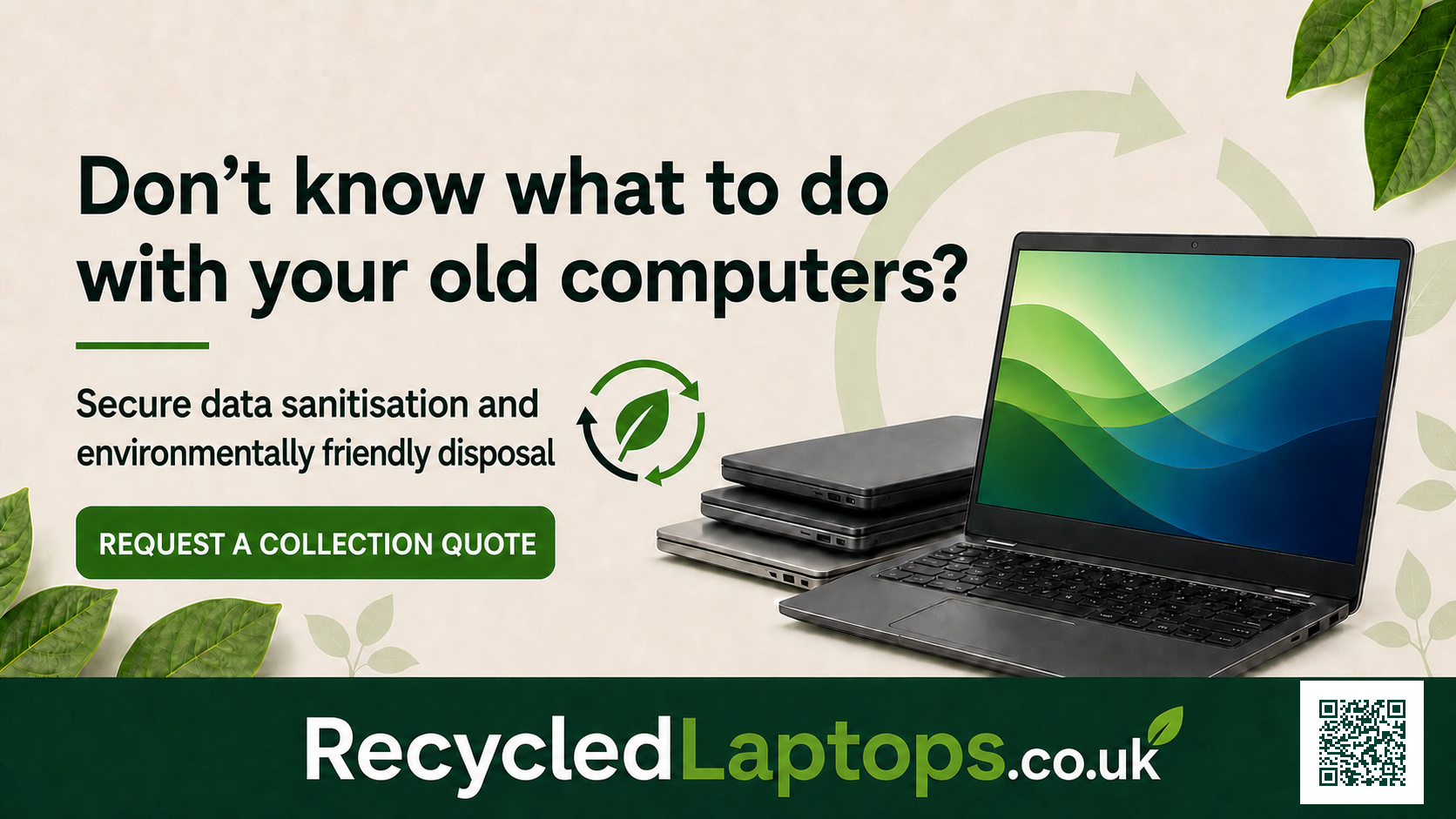 Old office laptops given a new life through responsible reuse
